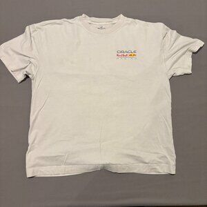 Hollister T Shirt XL White Heavyweight Boxy Fit Red Bull Racing Max Verstappen